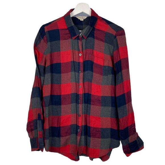 Lucky Brand Womens Bungalow Flannel Button Back Shirt size Small - Picture 1 of 5